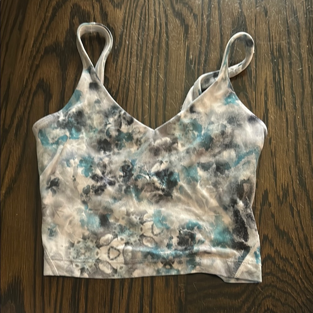 Lululemon Athletica Blue Black Fitted Crop Camisole